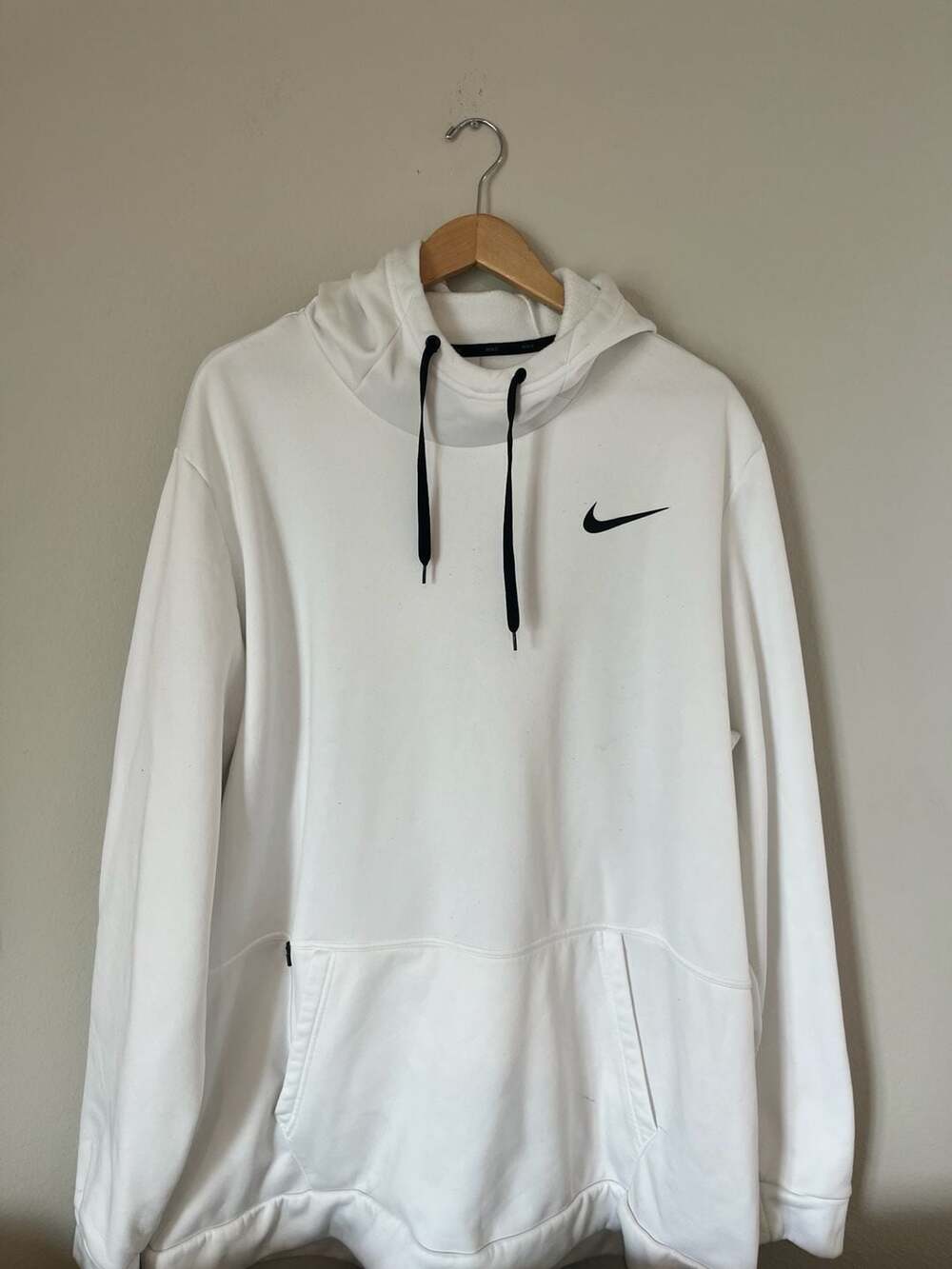 Nike, Big & Tall 3XLT, Therma-Fit White Hoodie Sweatshirt, Elevated Activewear